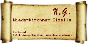 Niederkirchner Gizella névjegykártya