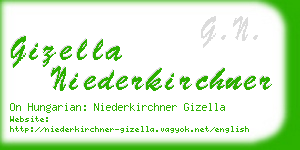 gizella niederkirchner business card